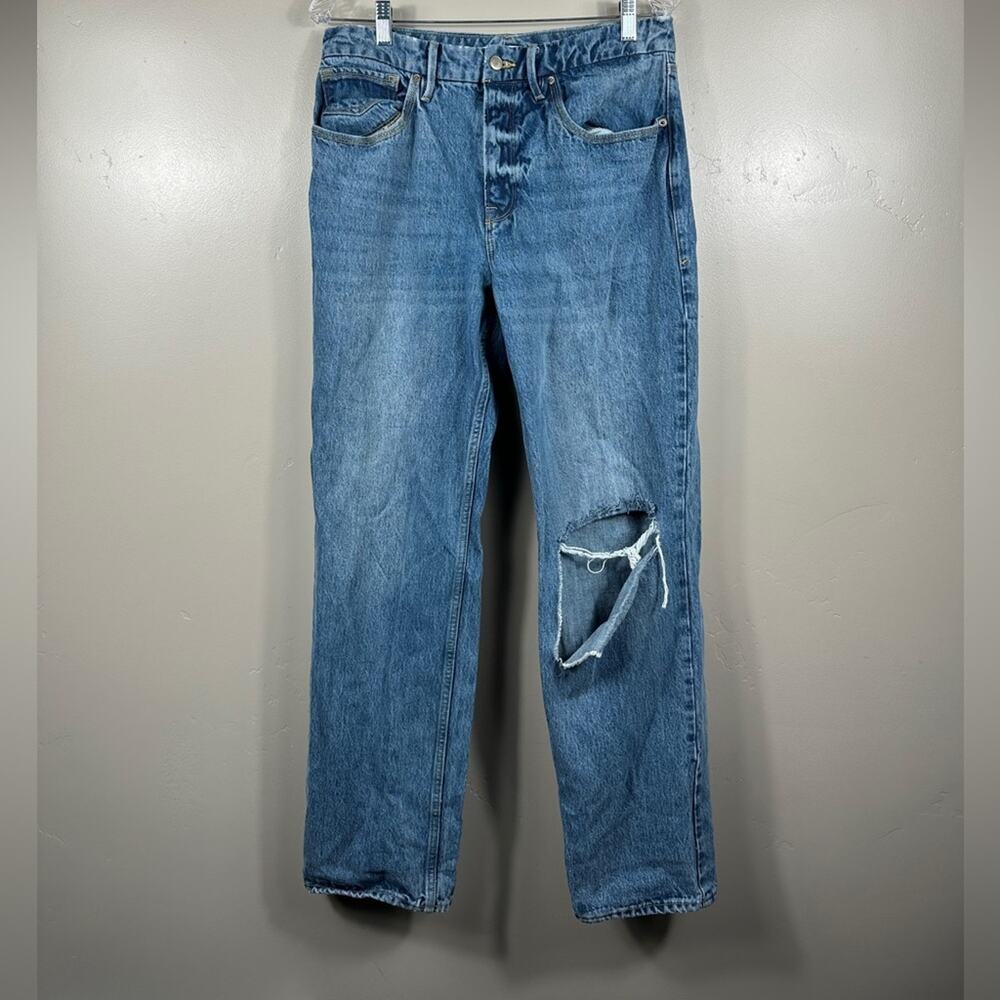 Good American Good 90's Wide Leg Jeans Indigo Blue Was Size 12